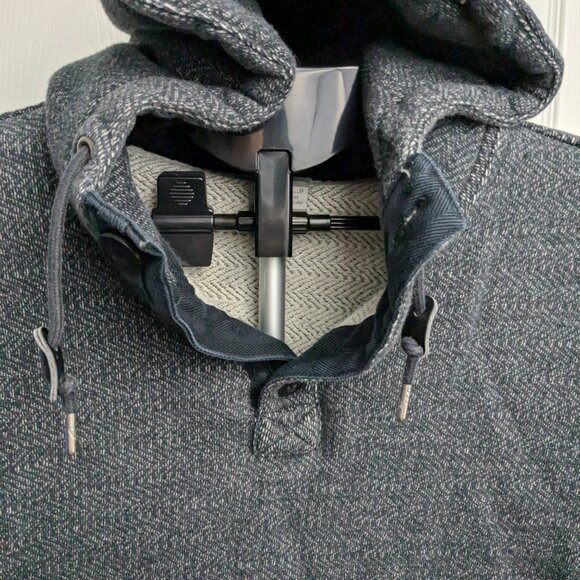 Nike Men's Hoodie Pullover Knit Sweater, Gray, Large, 100% Cotton, 1/4 Button - Picture 5 of 14